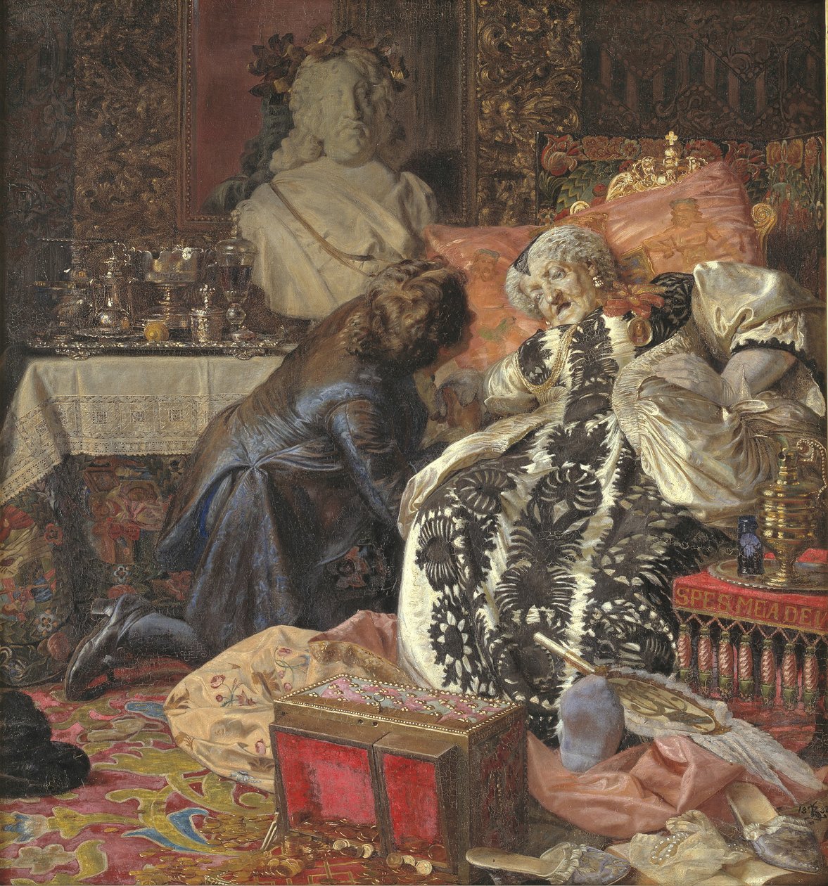 Der Tod von Königin Sophie Amalie von Kristian Zahrtmann