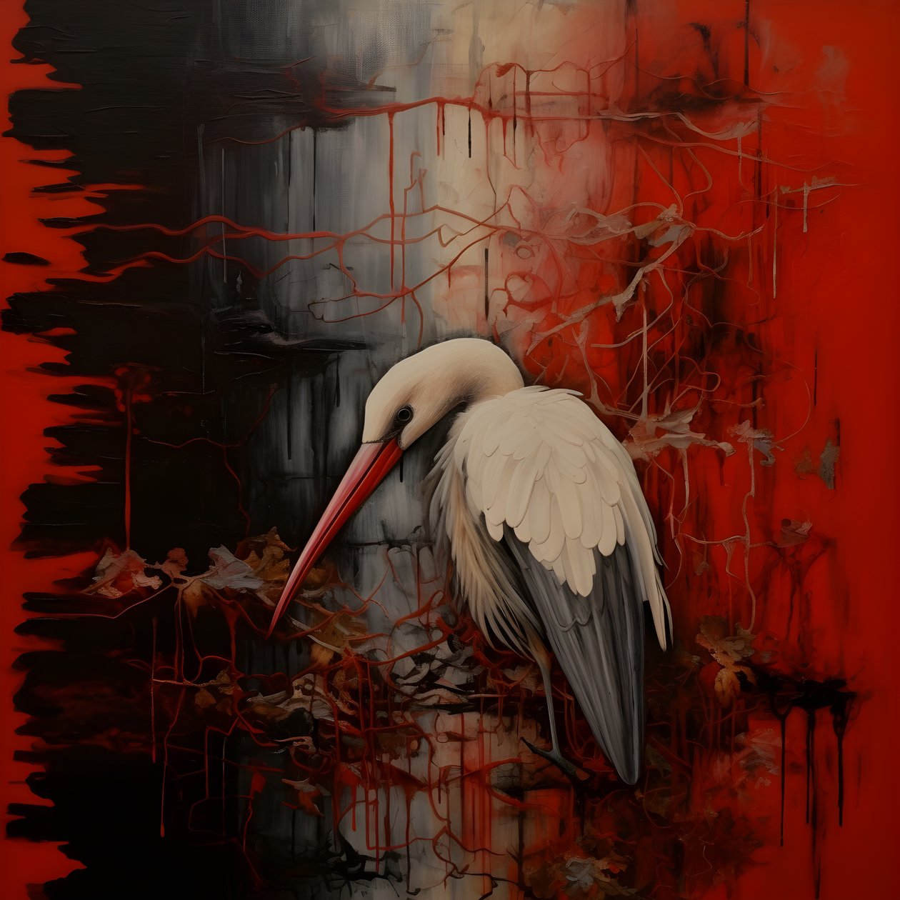 Frau und Storch von Kurt Heppke