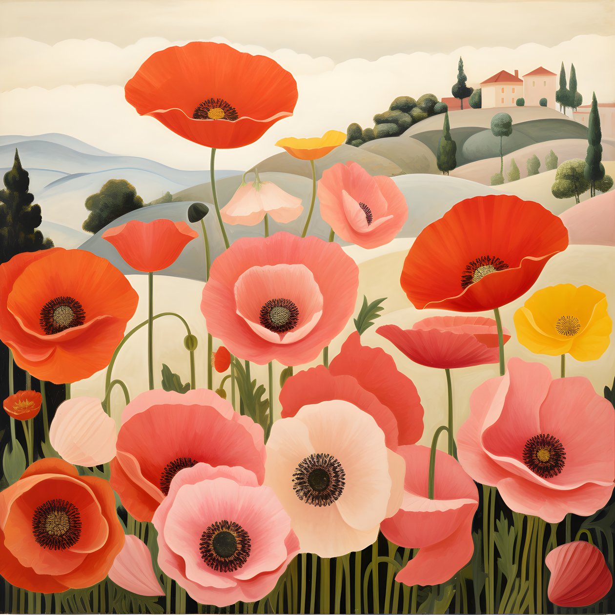 Mohnblumen in der Toskana 3 von Kurt Heppke