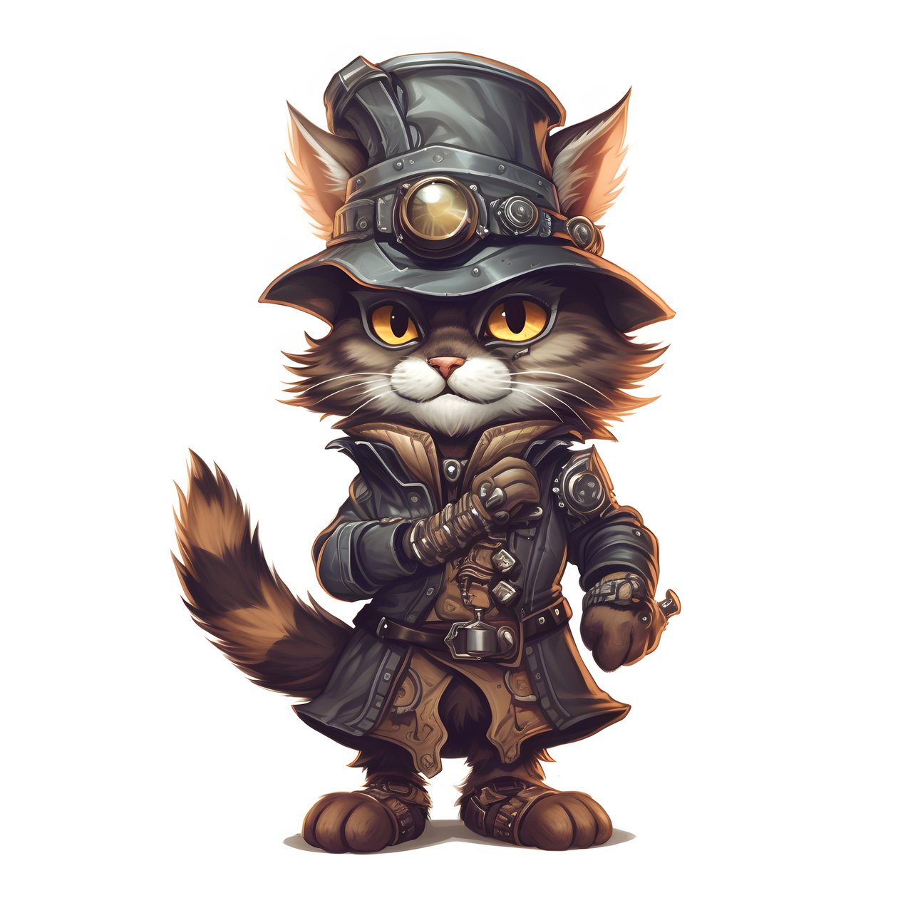 anthropomorphe niedliche Katze von Kurt Heppke