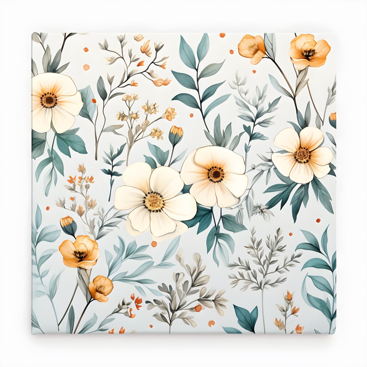 Aquarell Boho Blumenwiesen 1 von Kurt Heppke