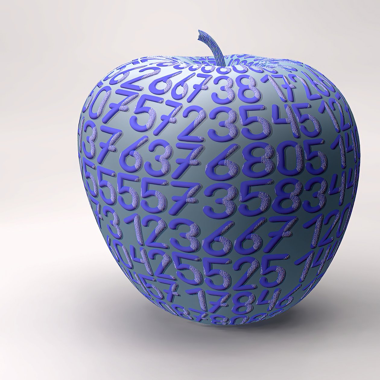 Gerahmter Apfel mit Buchstaben III von Kurt Heppke