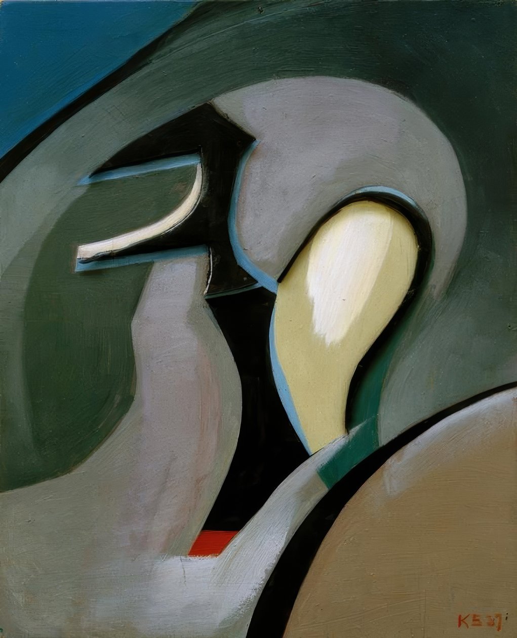 Ohne Titel (Mit Helmform) von Kurt Schwitters