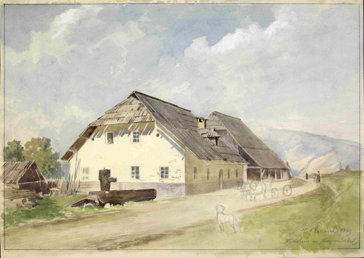 Gasthaus am Podkorenskem-Sattel von Ladislav Benesch