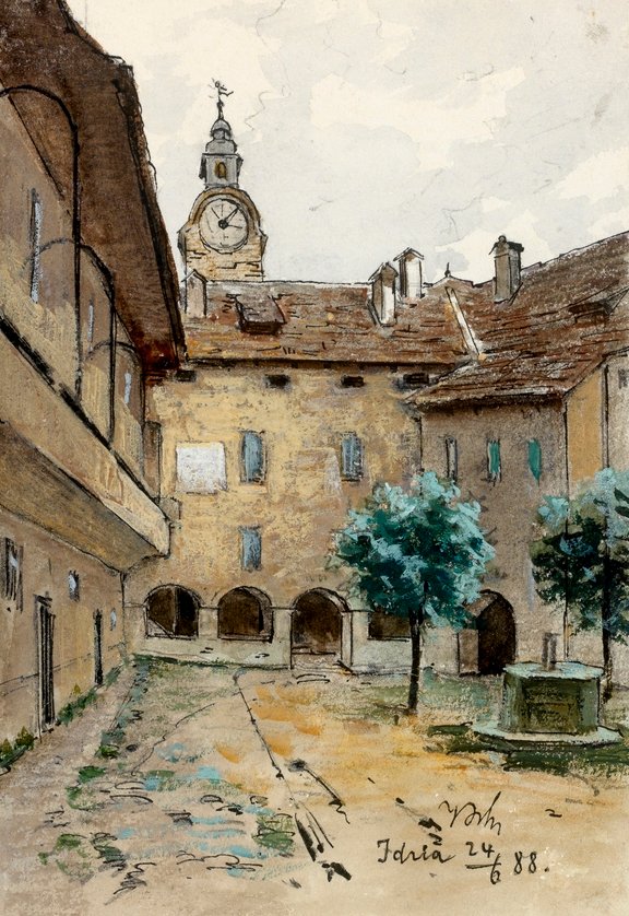 Idrija-Schlosshof von Ladislav Benesch