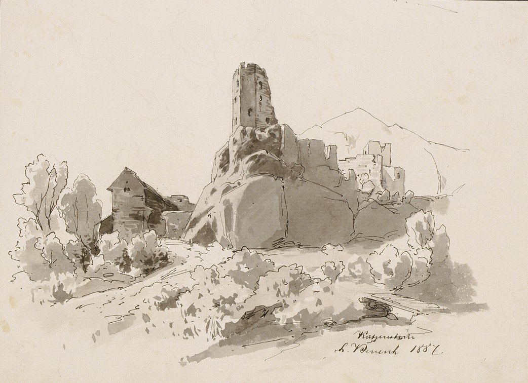 Ruinen der Burg Kamen bei Begunje II von Ladislav Benesch