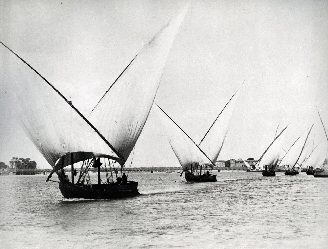 Segeln auf dem Nil, ca. 1880 von Langaki