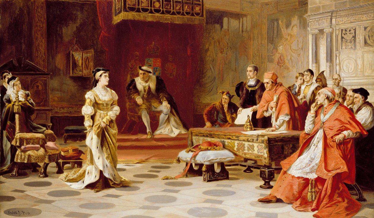 Der Prozess von Königin Katherine, ca. 1880 von Laslett John Pott