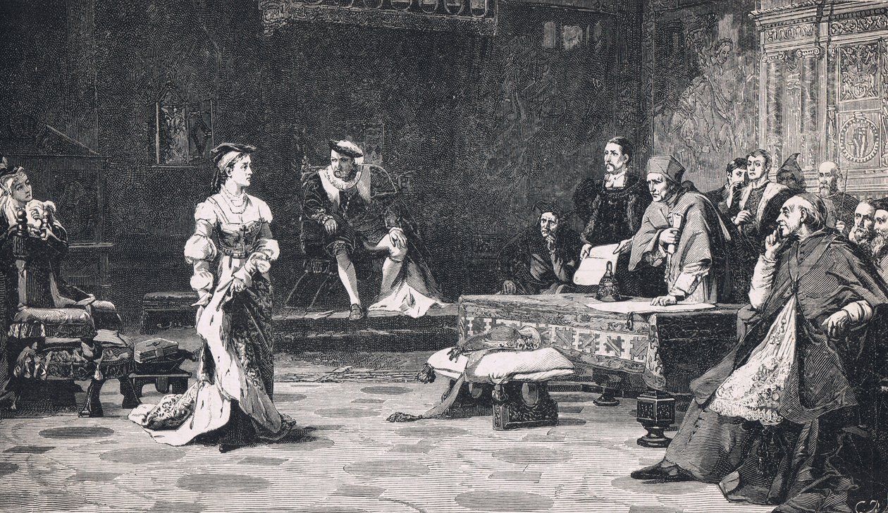 Der Prozess von Königin Katharina 1528 von Laslett John Pott