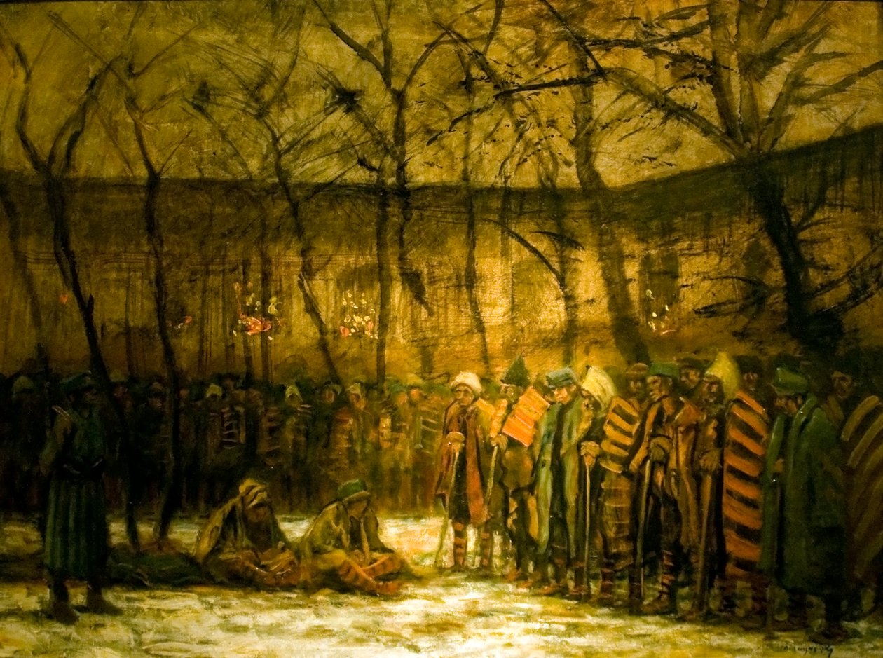 Weihnachten der Kriegsgefangenen von Laszlo Mednyanszky