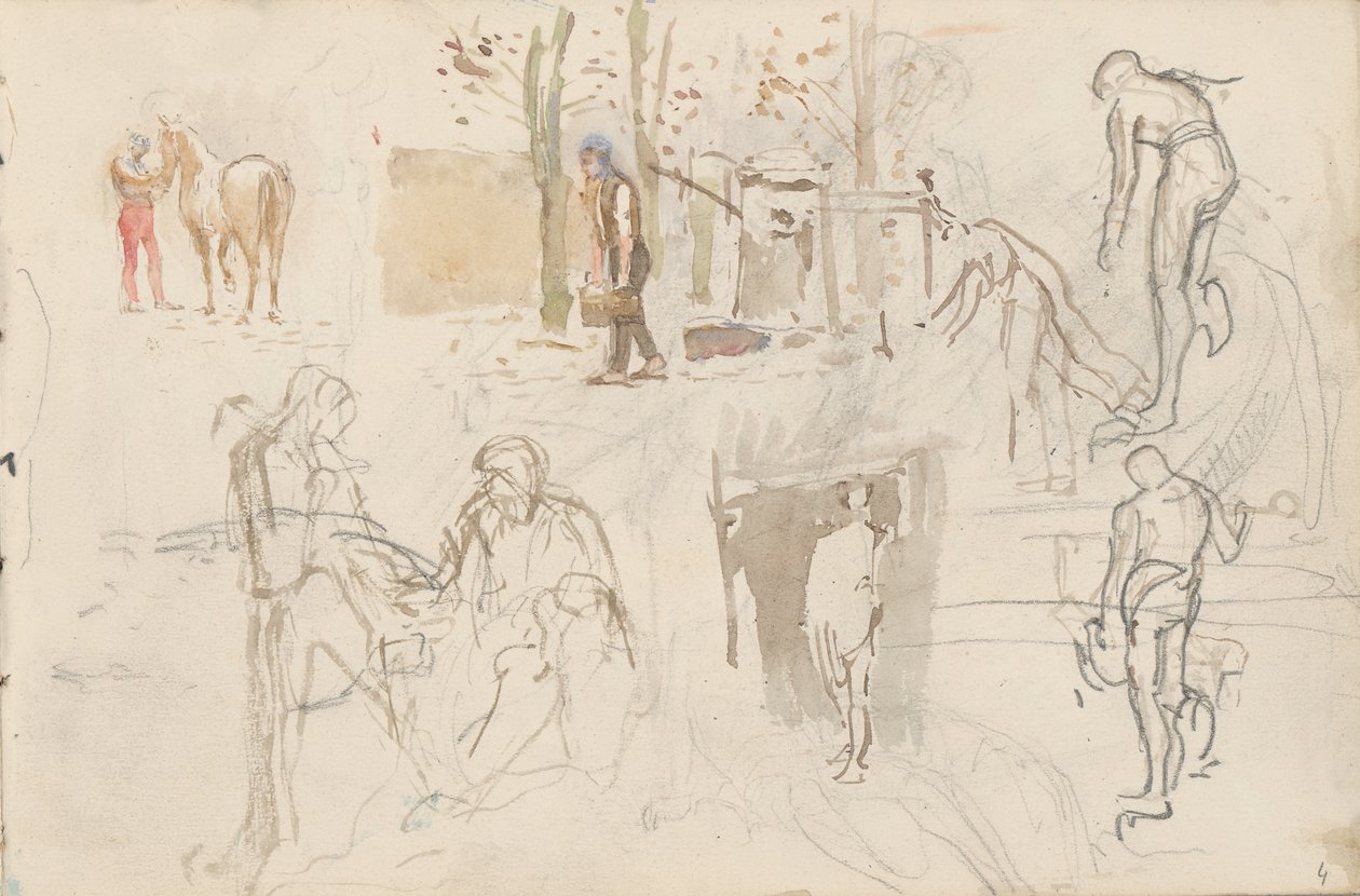 Studie von Figuren von Laszlo Mednyanszky