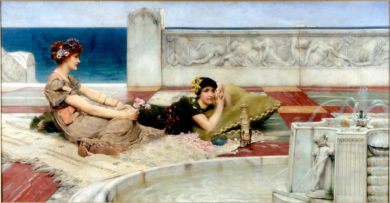 Liebe in Müßiggang, c.1891 von Lawrence Alma Tadema