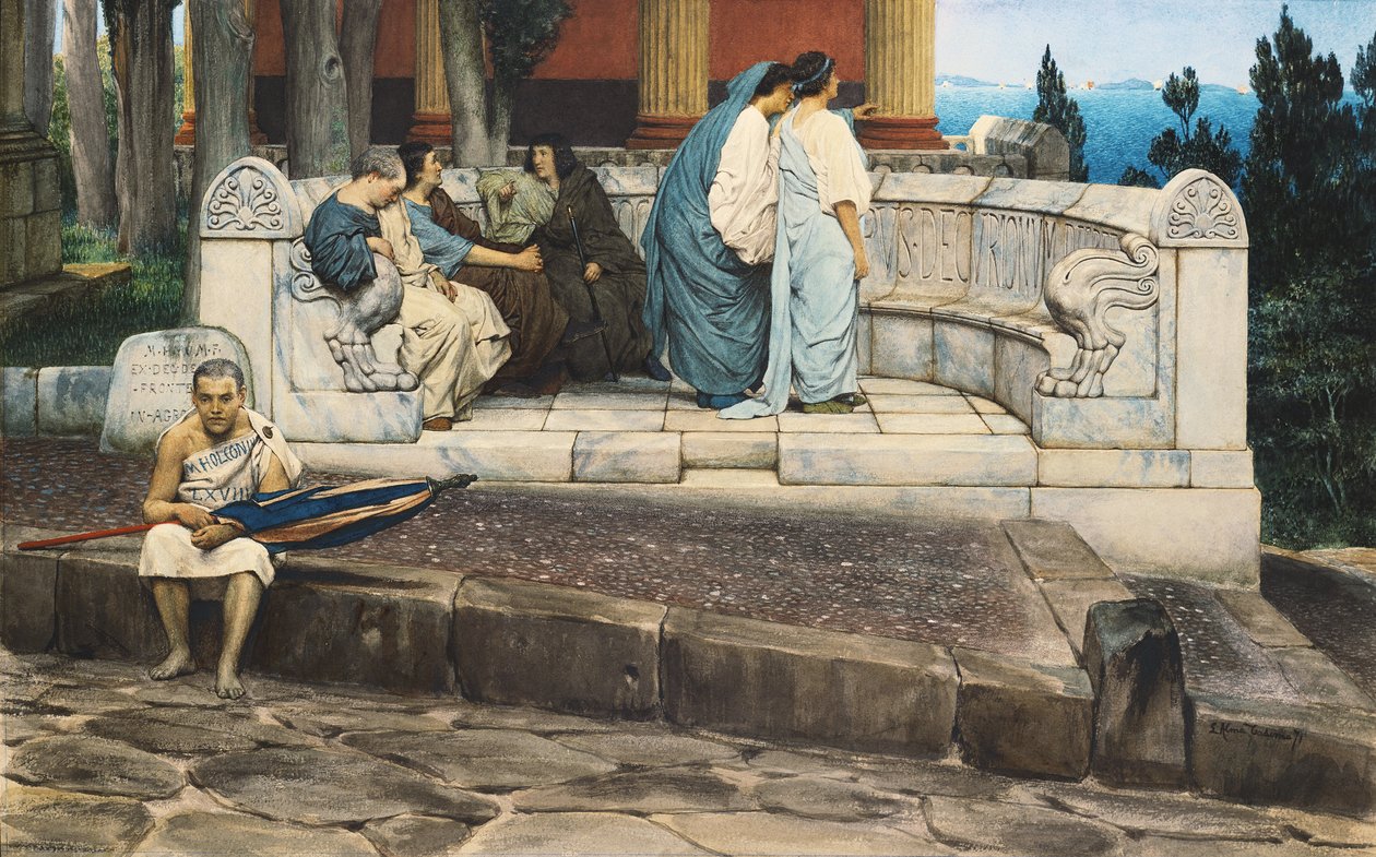Eine Exedra, 1871 von Lawrence Alma Tadema