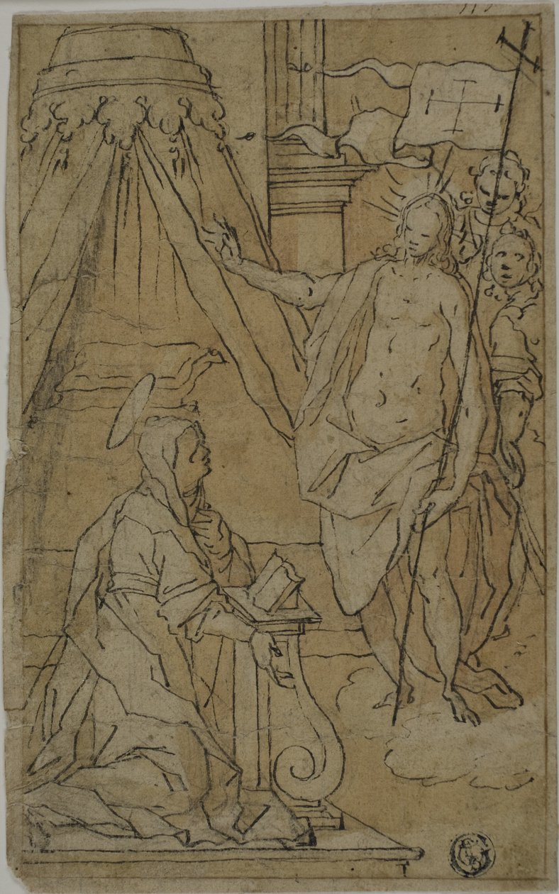 Christus erscheint seiner Mutter von Lazzaro Tavarone