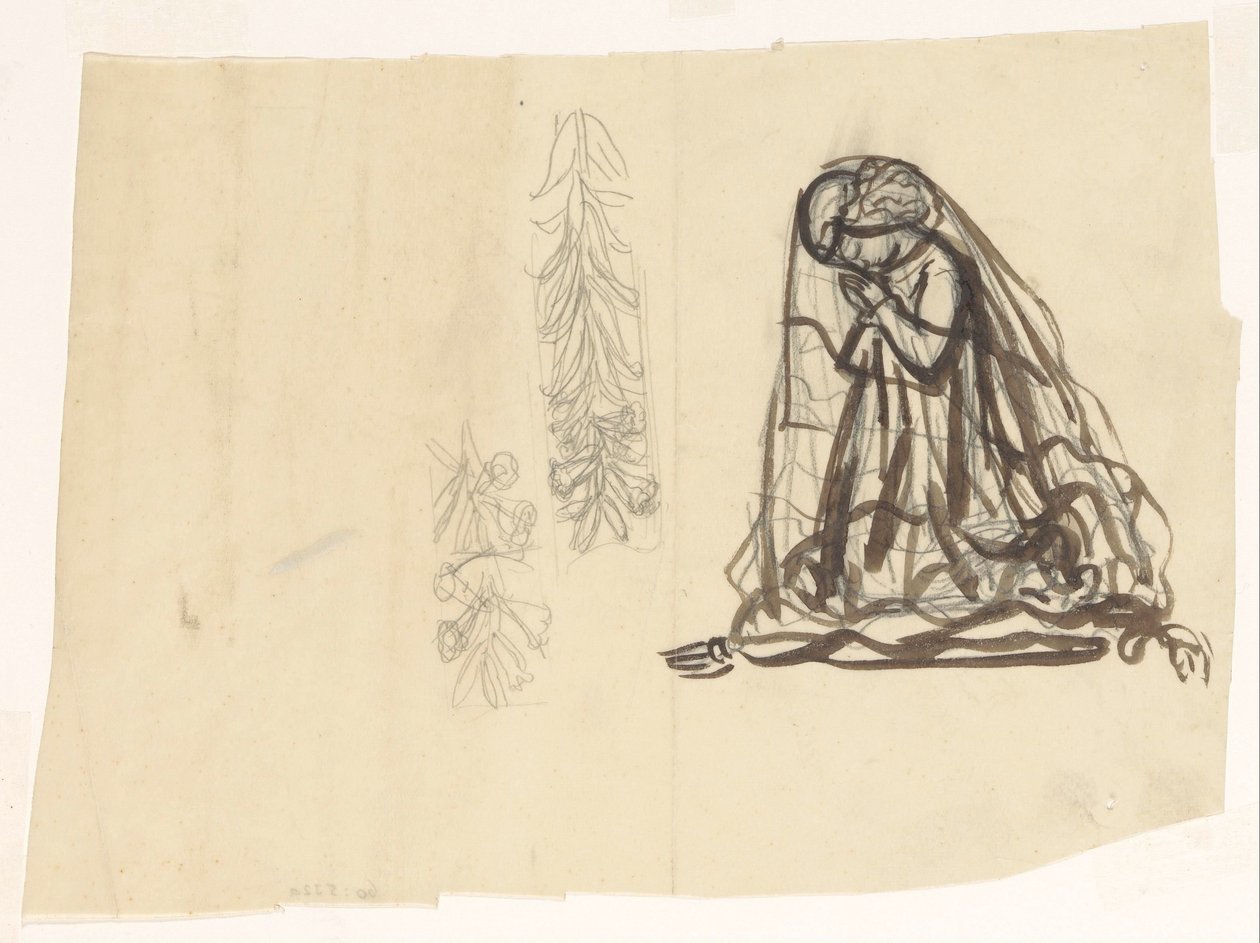 Betendes Mädchen und Ornament von Leo Gestel