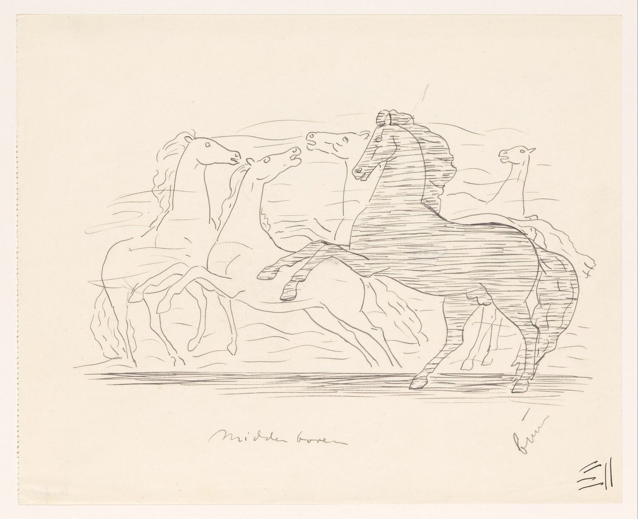 Pferdeherde von Leo Gestel