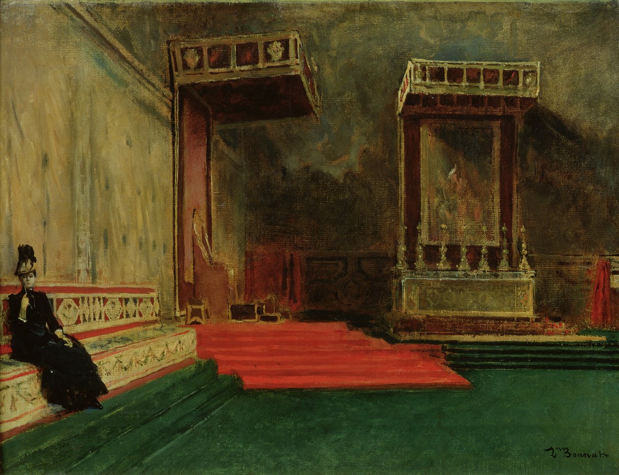 Innenraum der Sixtinischen Kapelle, Rom von Leon Joseph Florentin Bonnat
