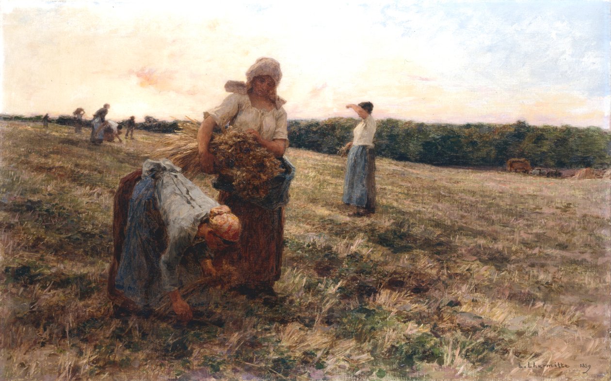 Ährenleser bei Sonnenuntergang, 1889 von Leon Augustin Lhermitte