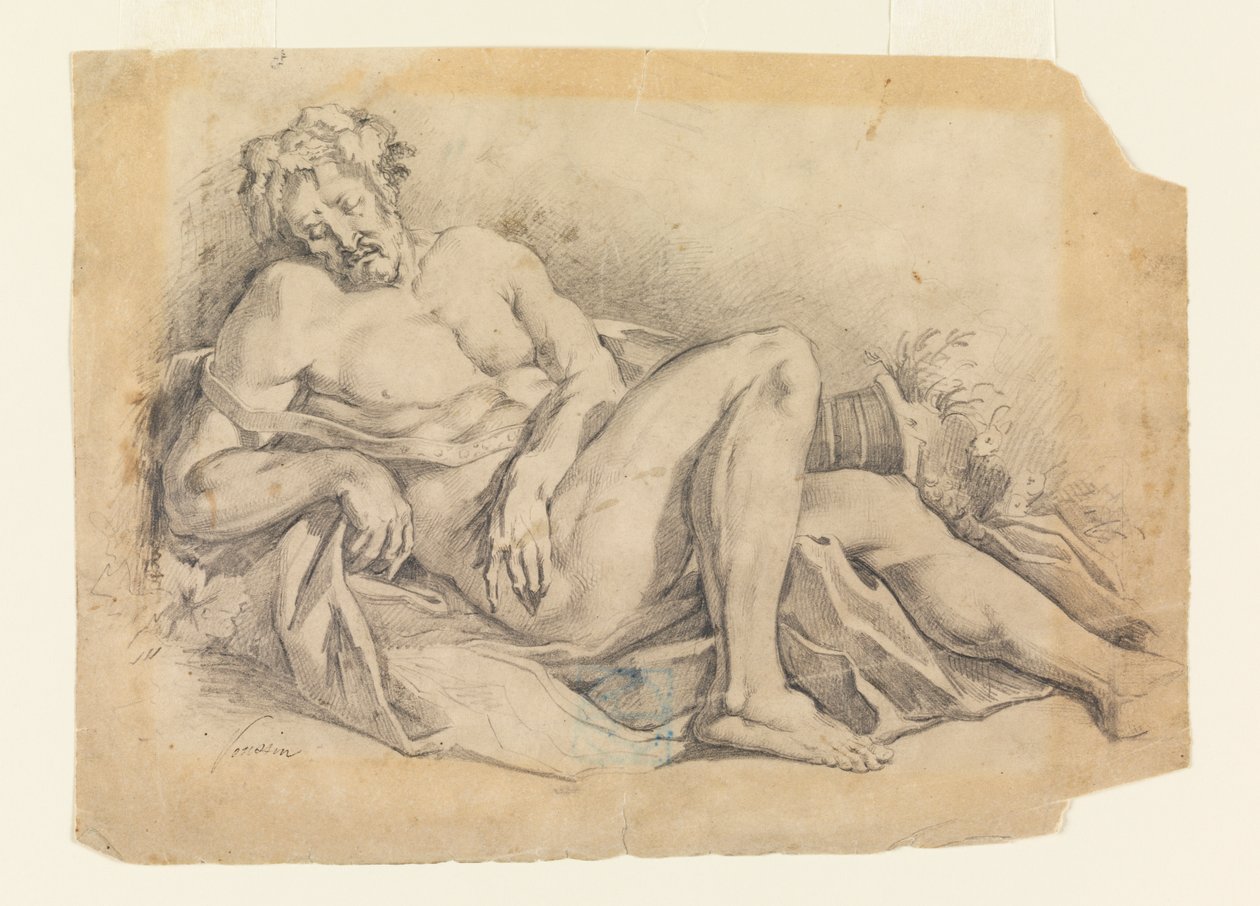 Schlafender Bacchus (nach Poussin) von Leon Dabo