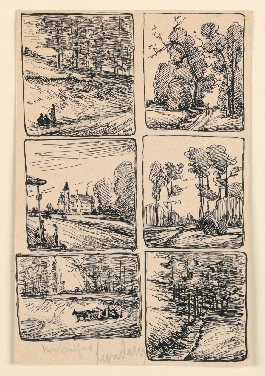 Sechs Landschaftsstudien, New Milford von Leon Dabo