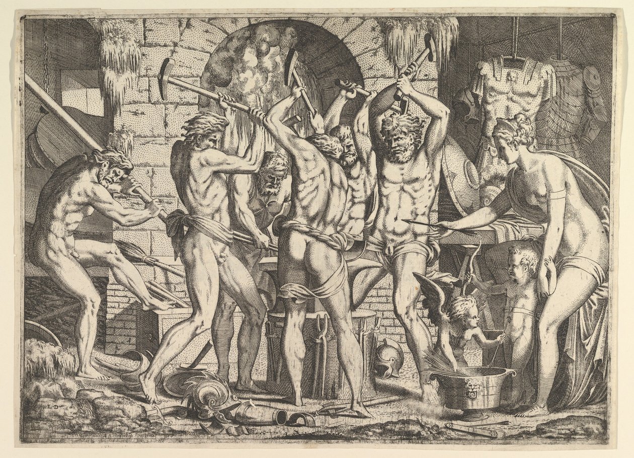 Venus in der Schmiede des Vulkan, 1546-47 von Leon Davent