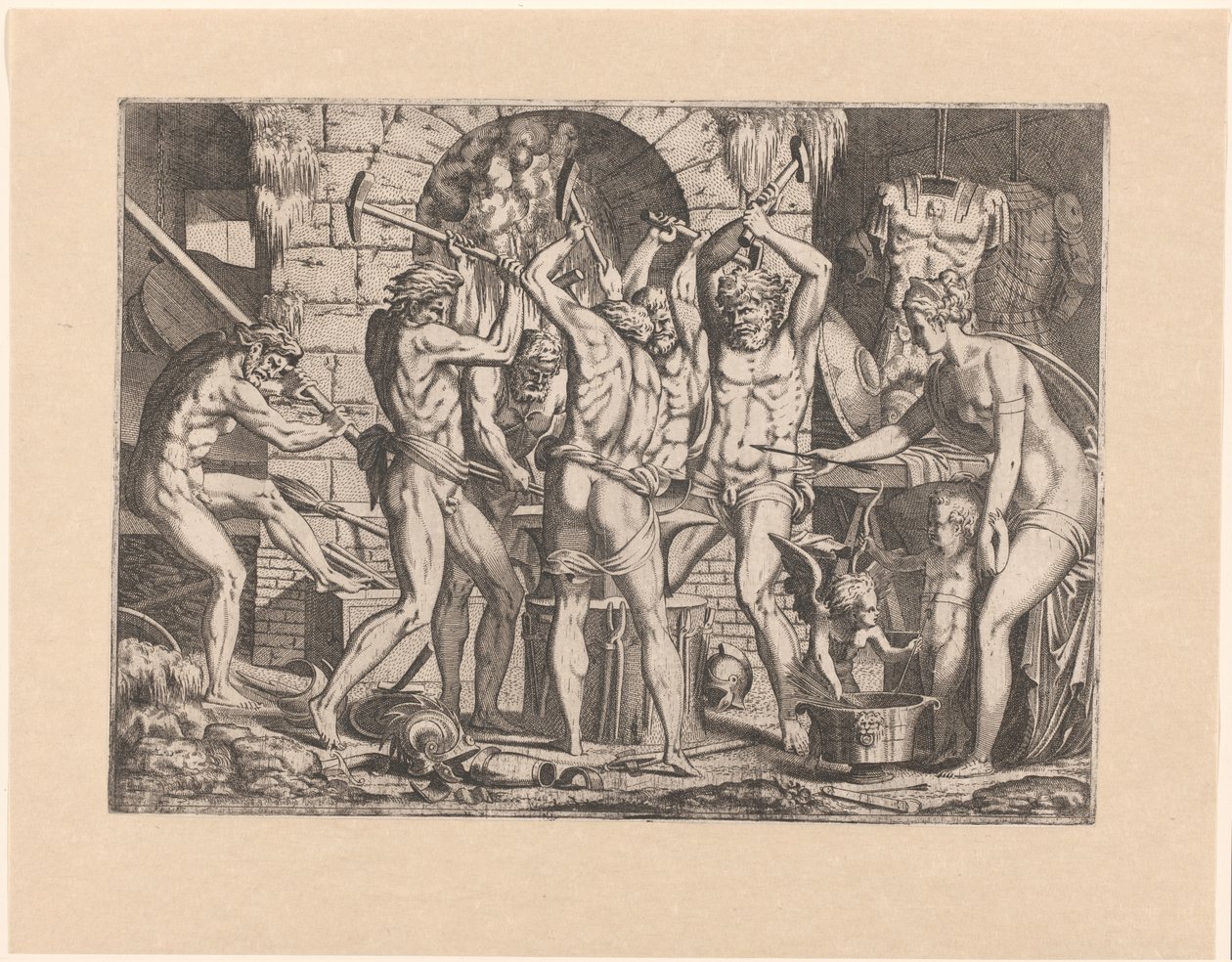 Venus in der Schmiede des Vulkan von Leon Davent