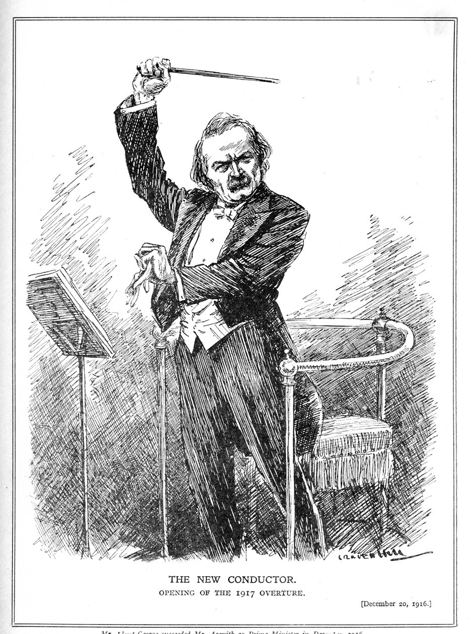 Lloyd George als der neue Dirigent der Koalitionsregierung, Dezember 1916 von Leonard Raven Hill