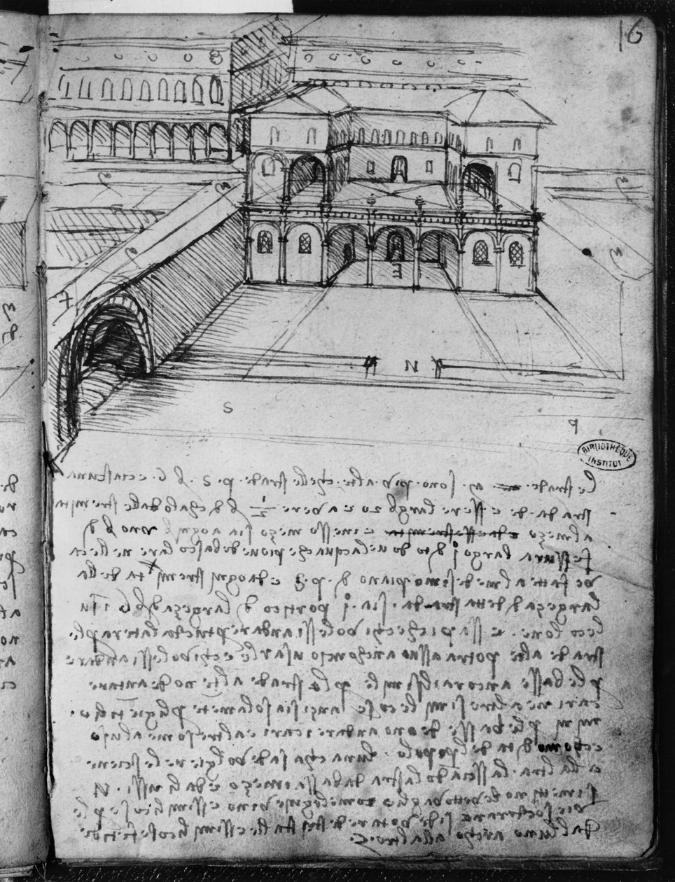 Architektonische Skizze für eine 