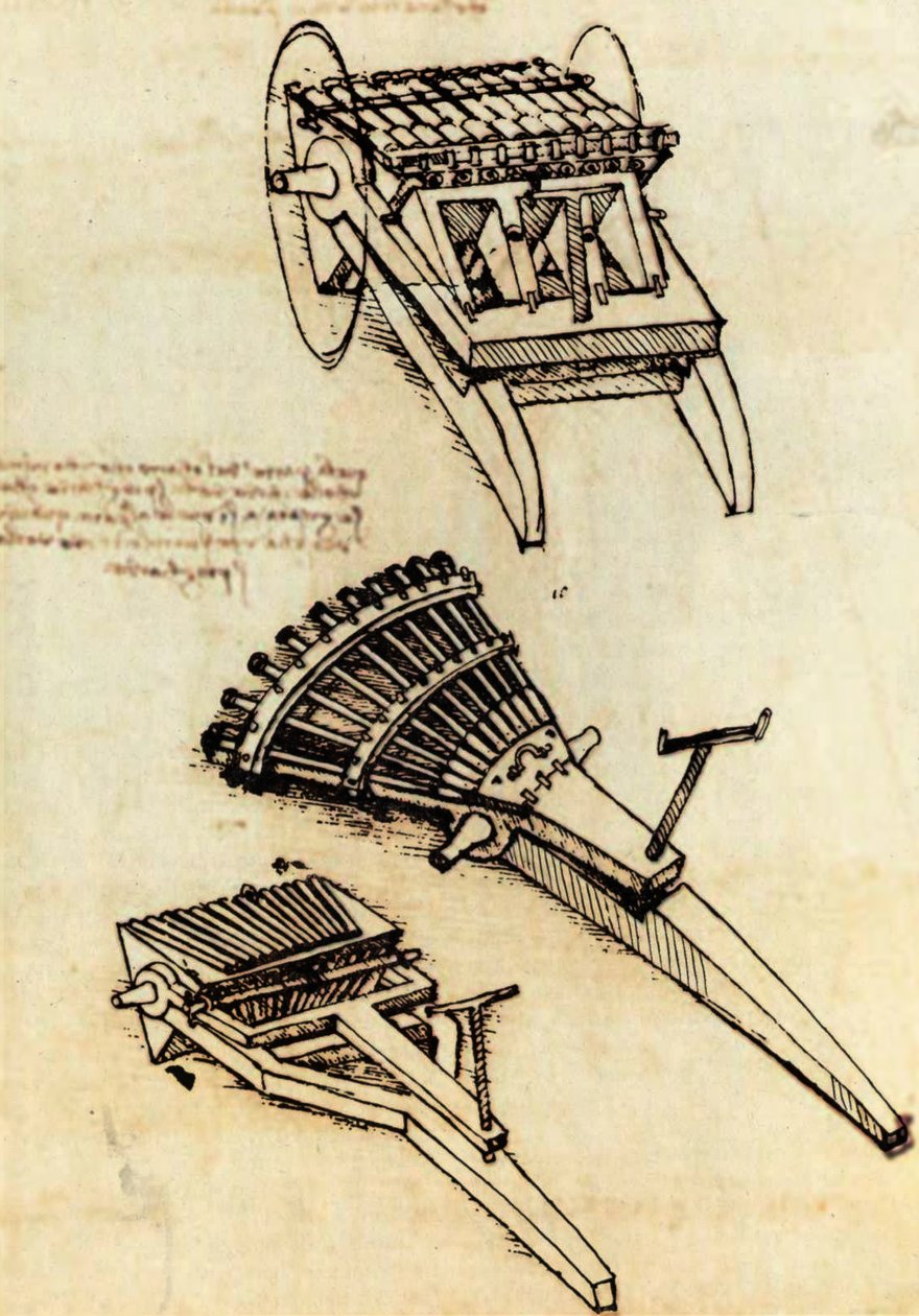 Ribauldequins von Leonardo da Vinci