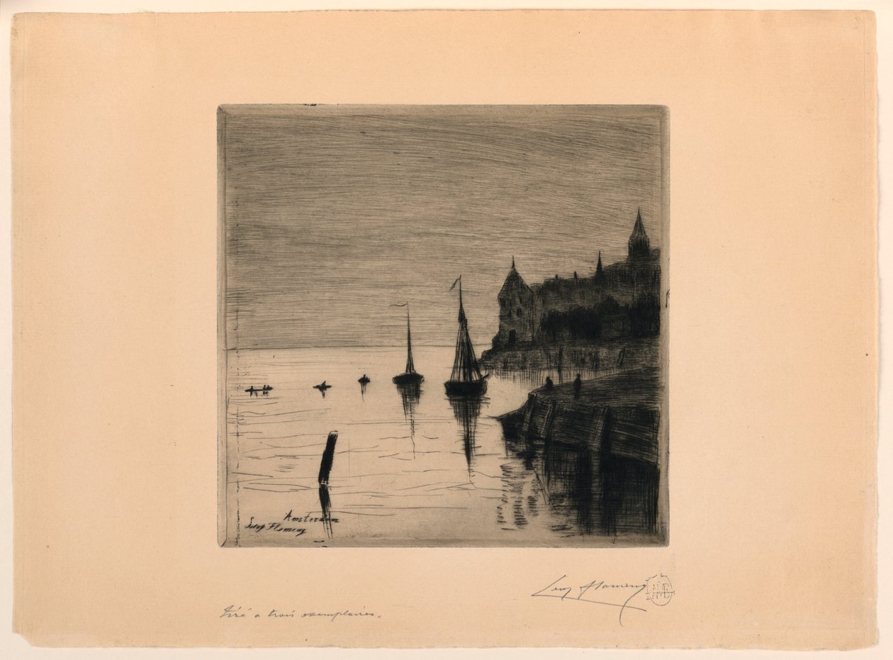 Ansicht von Amsterdam von Leopold Flameng