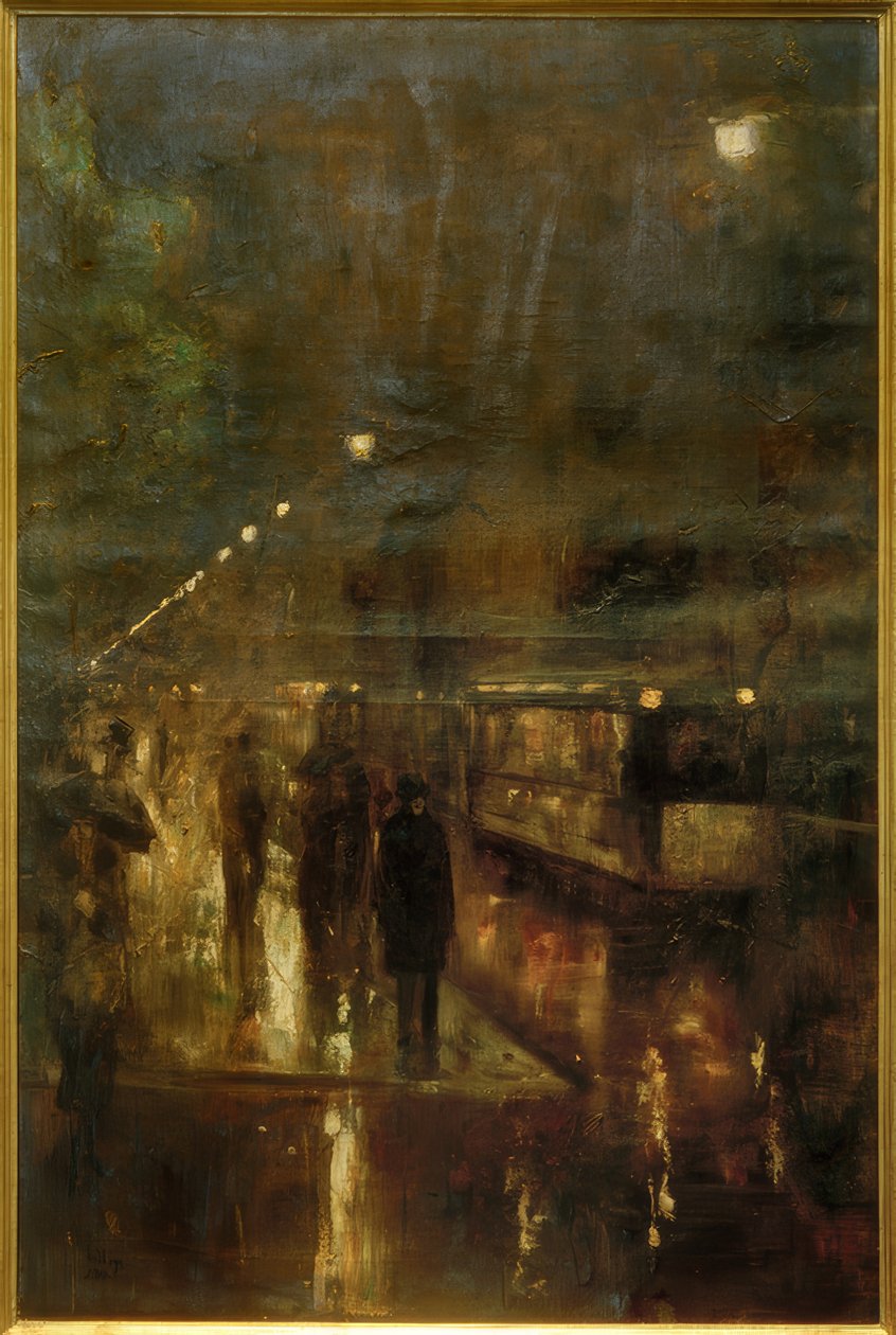 Nächtliches Berlin (Nollendorfplatz) von Lesser Ury