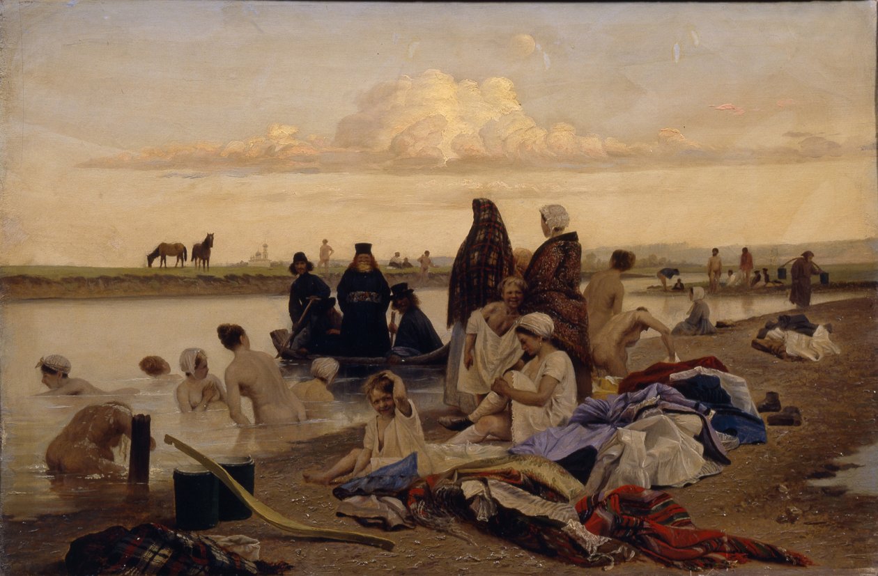 Mönche. Falsch gestrandet, 1870er Jahre von Lev Grigoryevich Solovyev