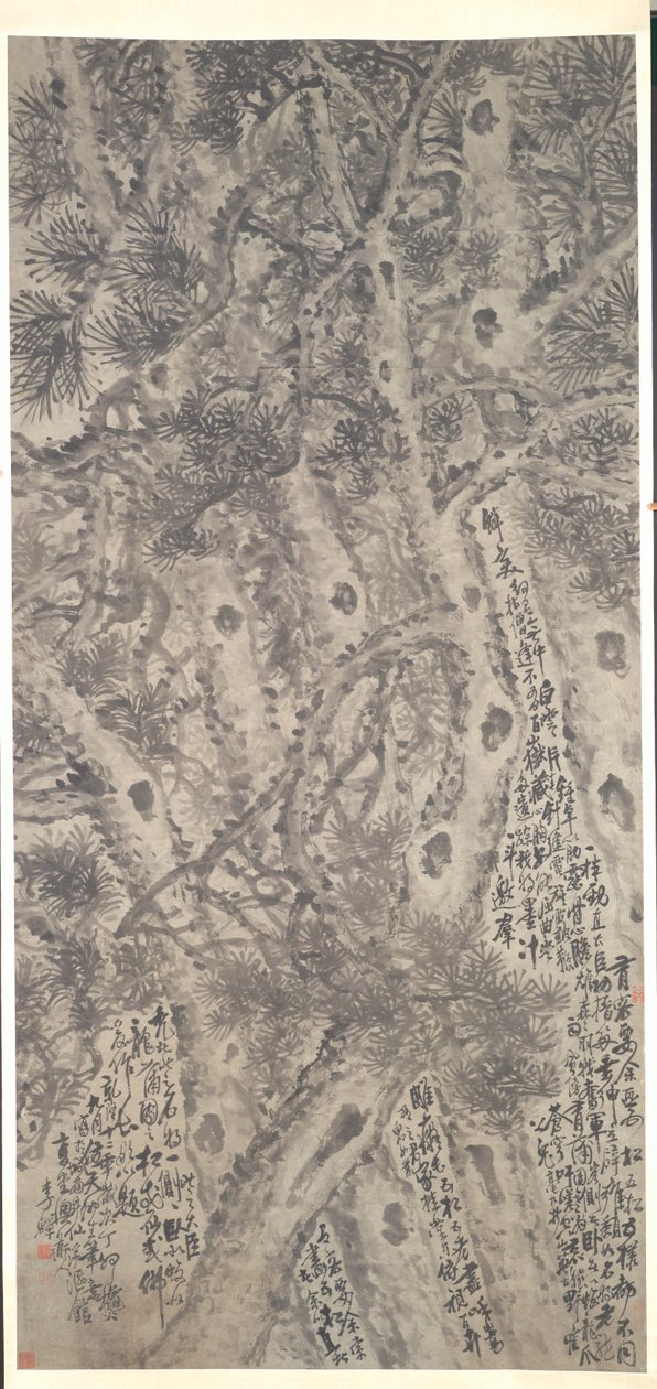 Fünf Kiefern, 1747 von Li Shan