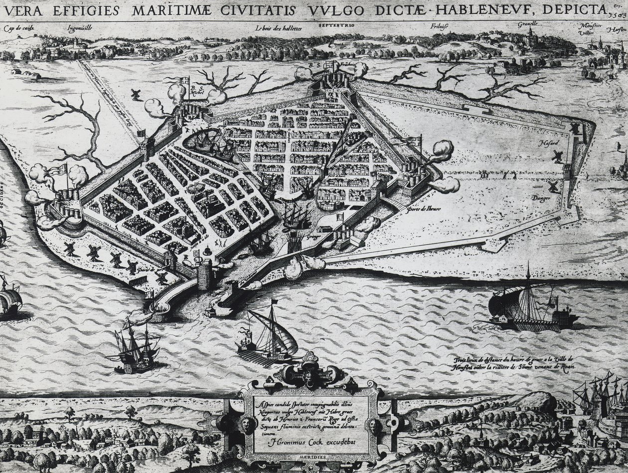 Karte von Le Havre von Unbekannt Unbekannt
