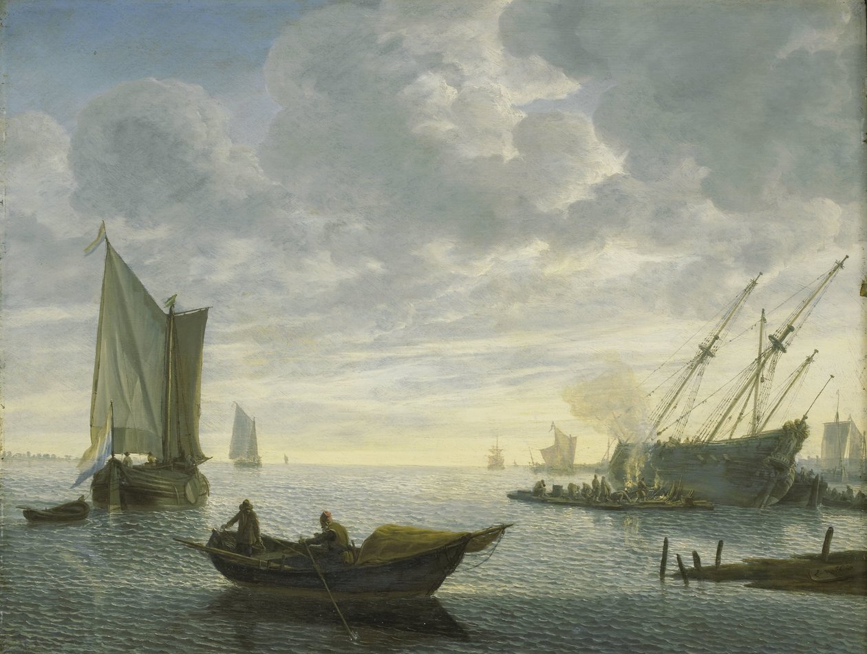 Kalfatern eines Schiffs von Lieve Pietersz. Verschuier