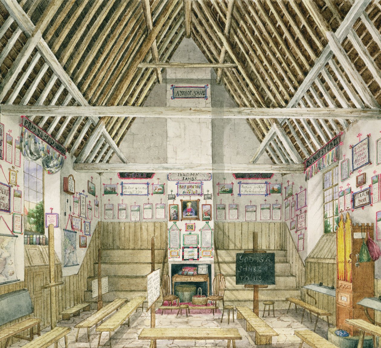 Die Dorfschule, Aynhoe, 1845 von Lili Cartwright