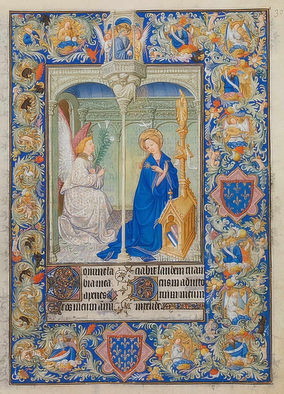 Stundenbuch des Herzogs von Berry. Verkündigung von Limbourg Brothers