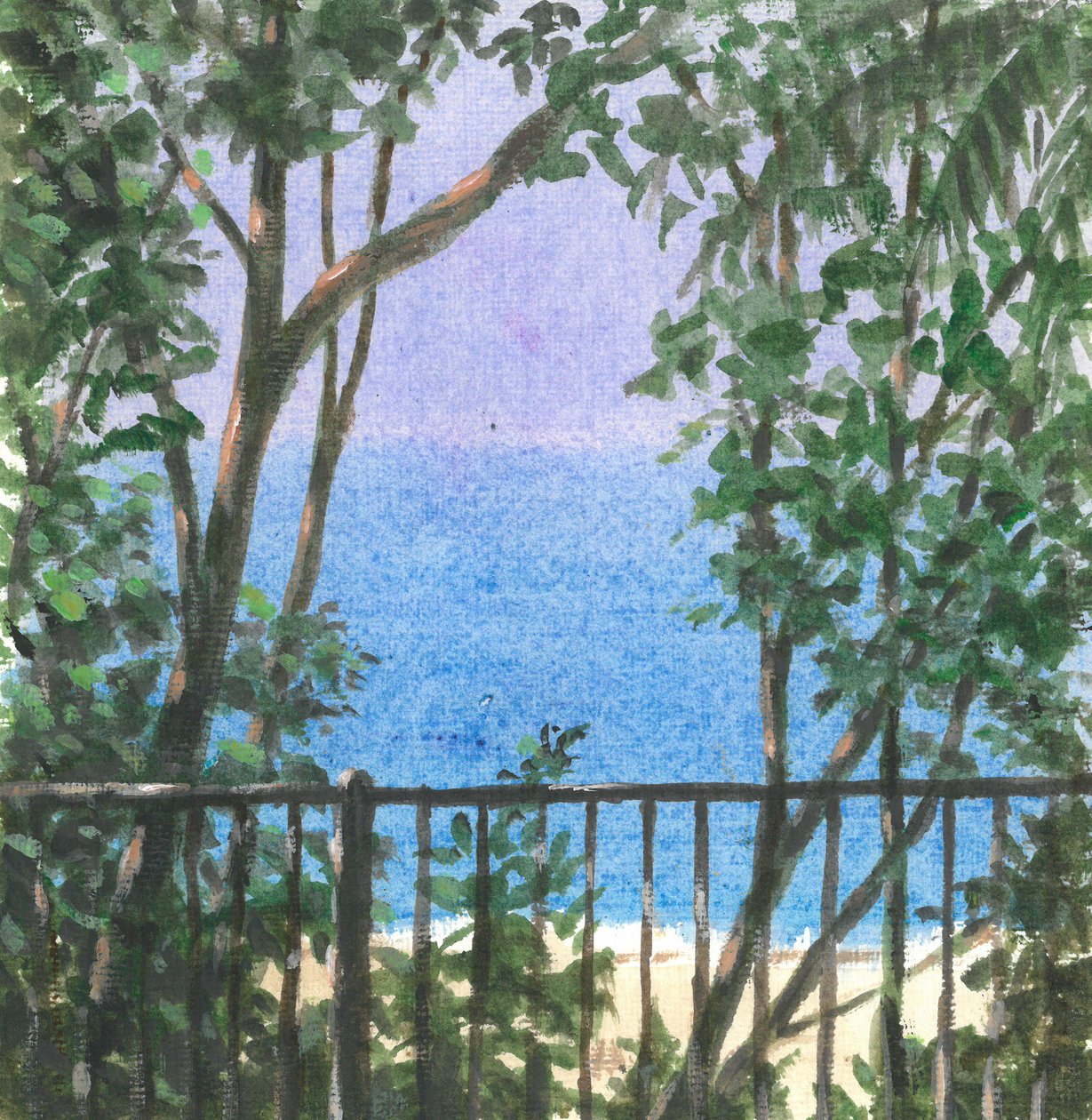 Balkonblick, 2015 von Lincoln Seligman