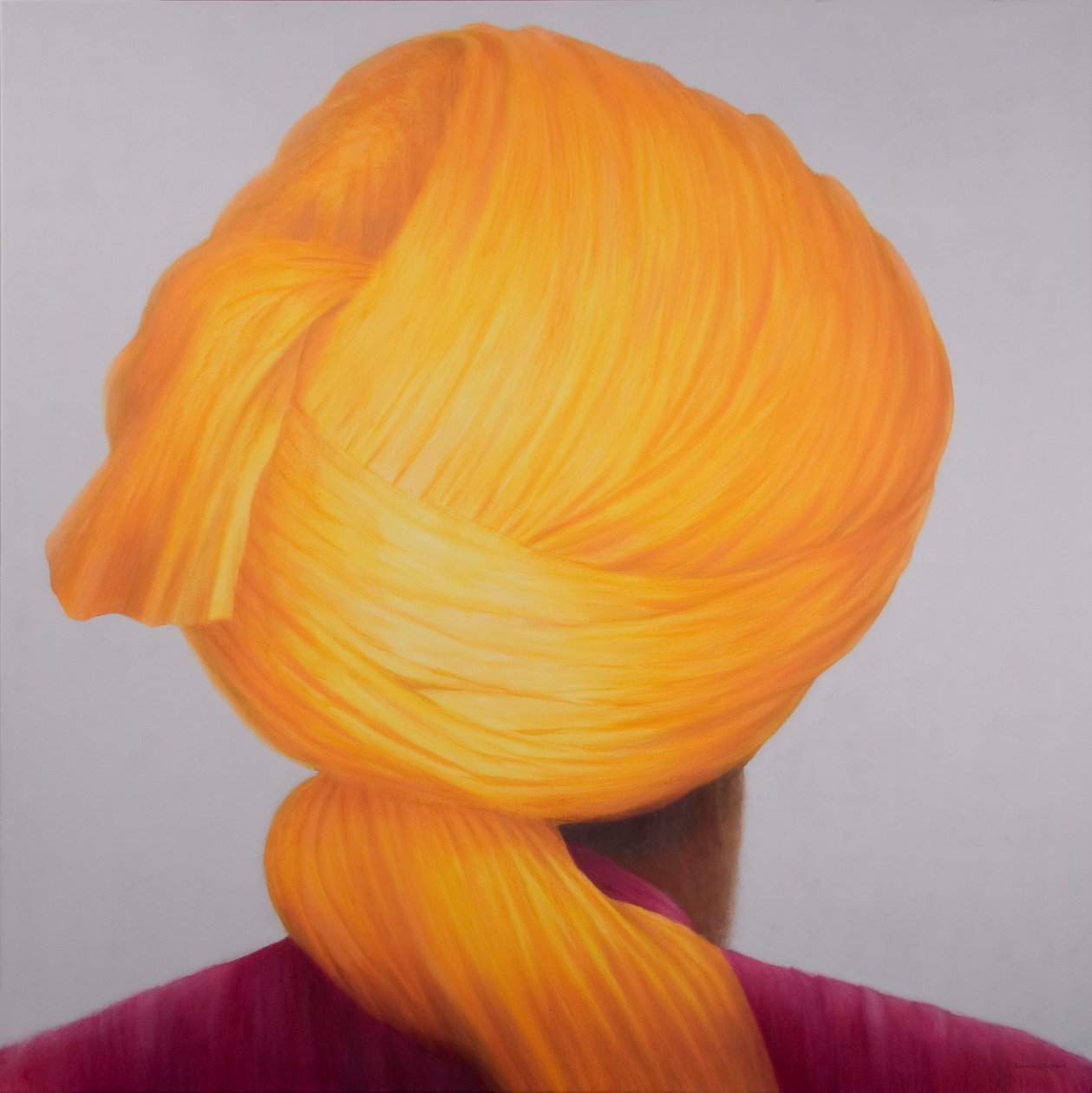 Großer Safran-Turban von Lincoln Seligman