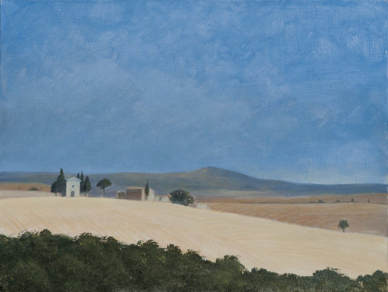 Kapelle in der Nähe von Pienza, 2012 von Lincoln Seligman