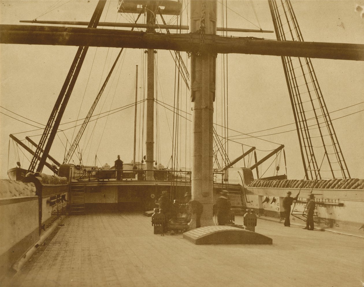 Achterdeck der HMS „Impregnable“ von Linnaeus Tripe