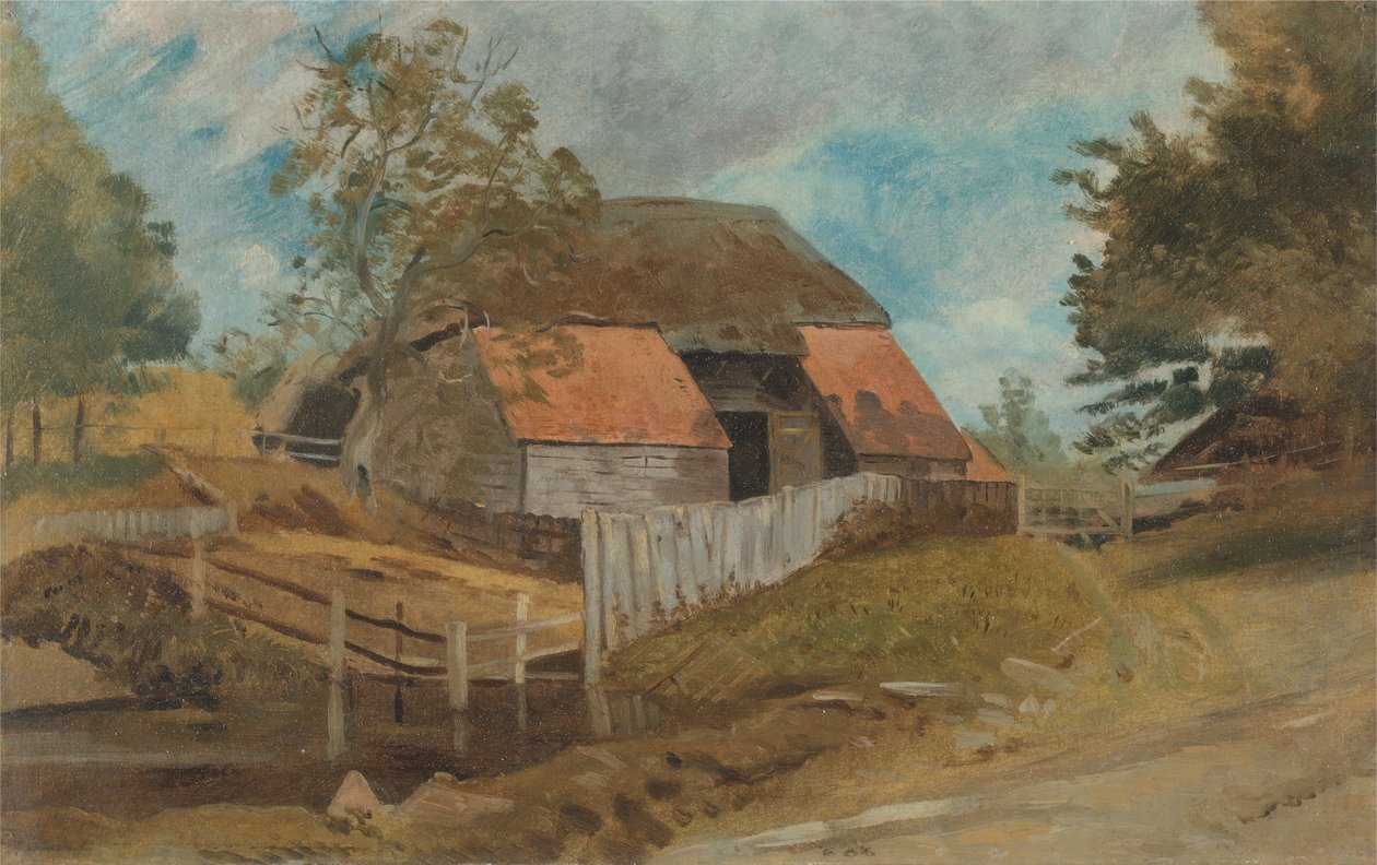 Alte Scheune, um 1855 von Lionel Constable