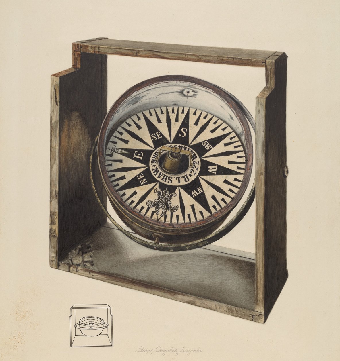 Kompass von Lloyd Charles Lemcke