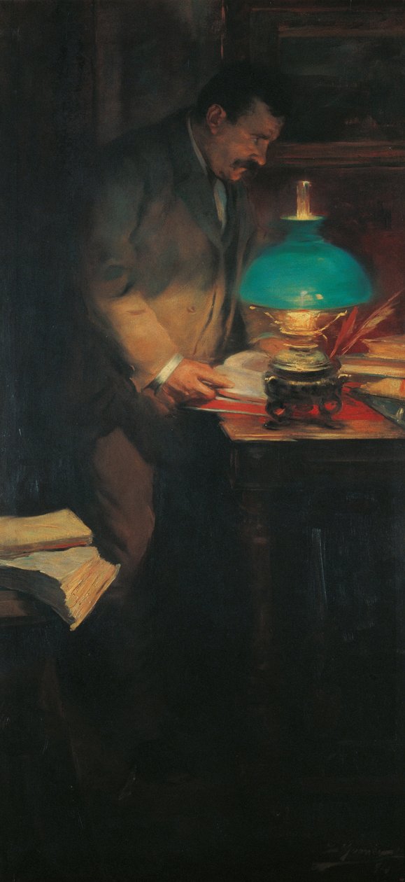 Porträt des Kunstkritikers und Schriftstellers Raimon Casellas von Lluís Graner