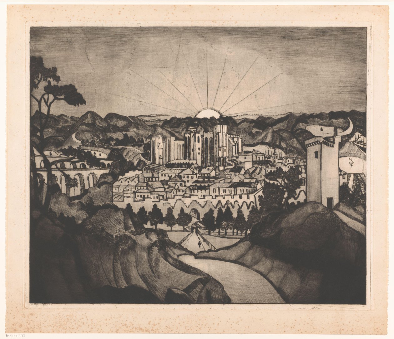 Avignon von Lodewijk Schelfhout (signed by artist)