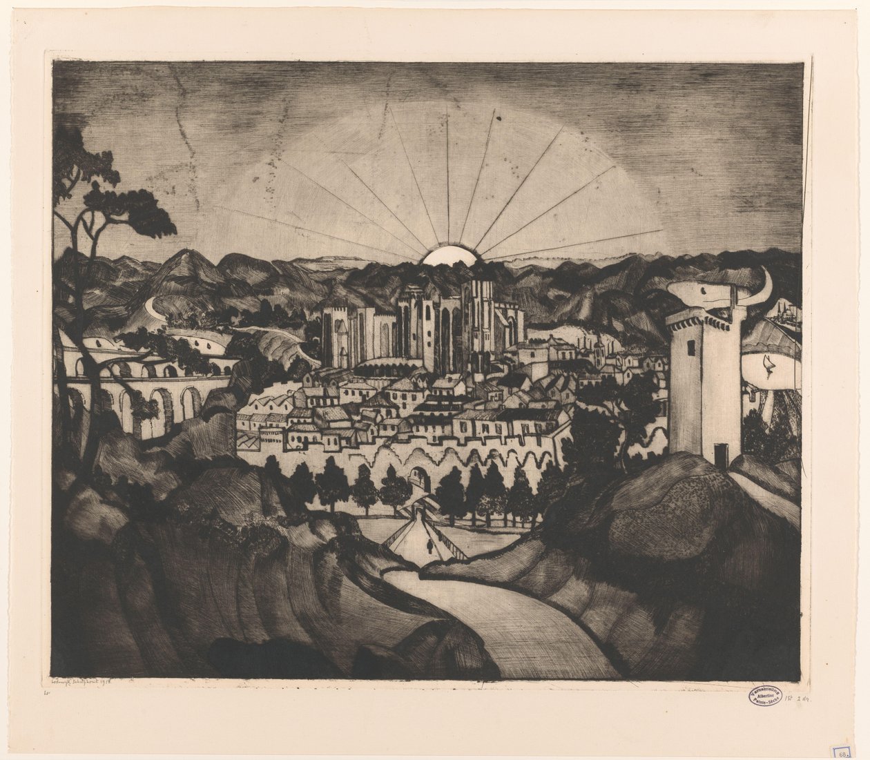 Avignon von Lodewijk Schelfhout (signed by artist)