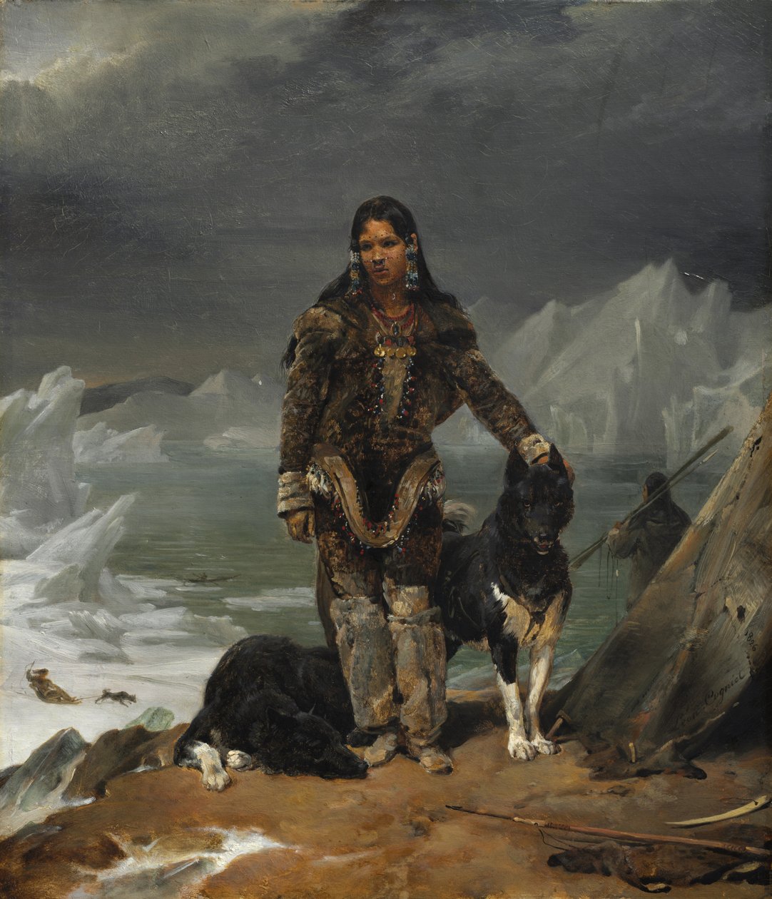 Eine Frau aus dem Land der Eskimos von Léon Cogniet