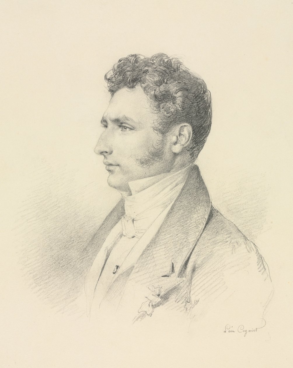 Porträt eines Gentlemans, ca. 1835 von Léon Cogniet