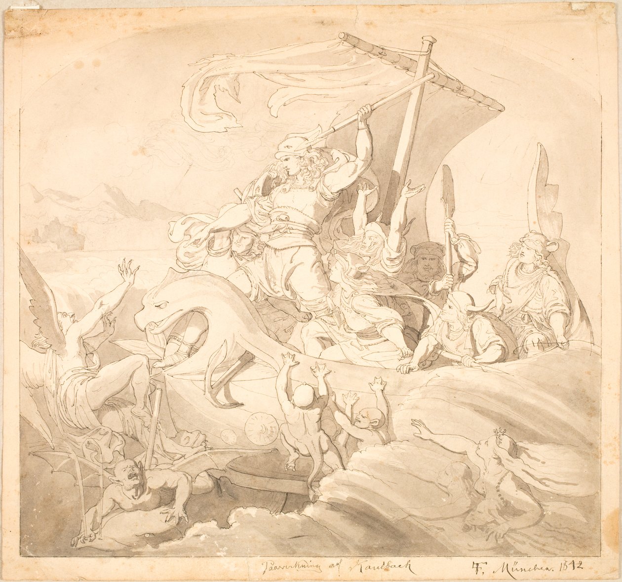 Frithiof auf dem Meer von Lorenz Frølich