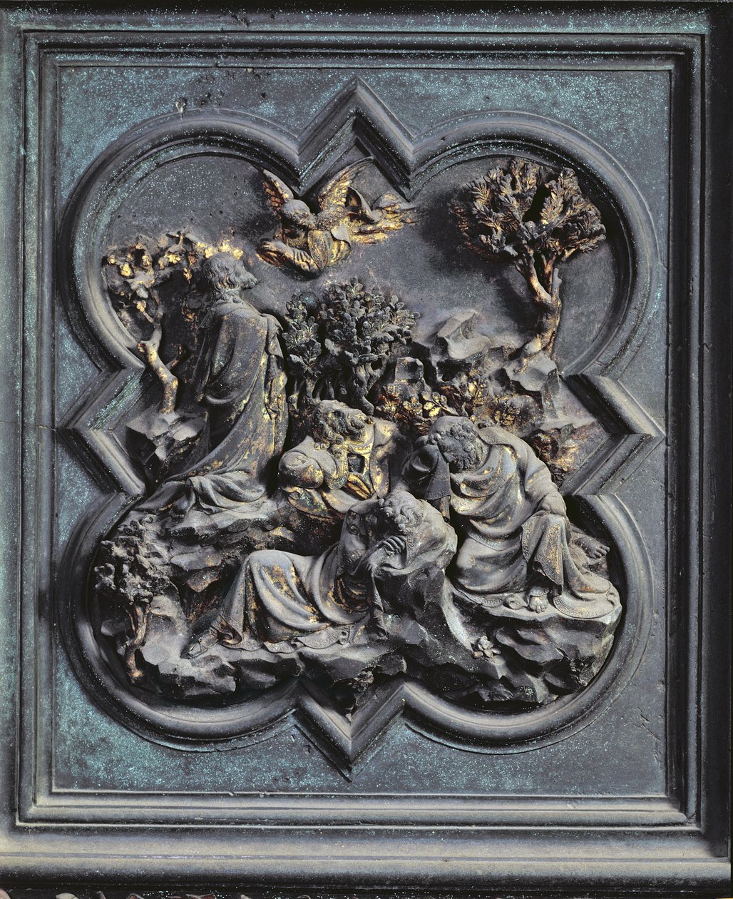 Agonie im Garten, dreizehntes Panel der Nordtüren des Baptisteriums von San Giovanni, 1403-24 von Lorenzo Ghiberti